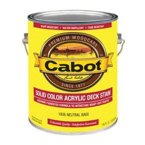Cabot 1800 Solid Deck Stain - Exterior Wood Finish - Deep Base Colors