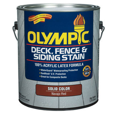 Olympic Solid Deck Stain - Exterior Wood Finish - Base 1 Colors - Click Image to Close