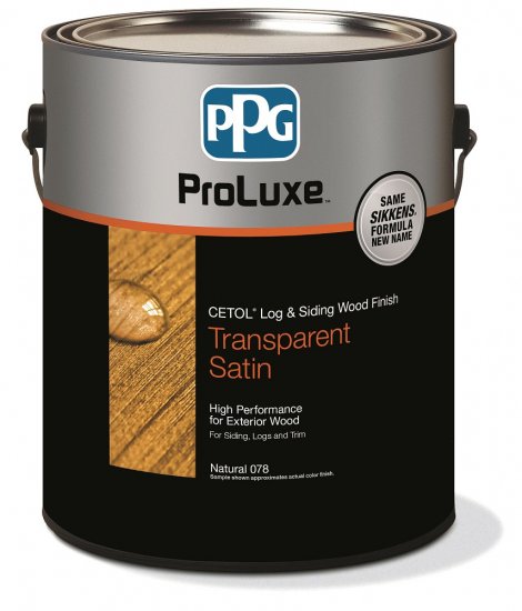 PPG Cetol Log & Siding - Exterior Wood Finish - 5 Gallons, Transparent Satin - Click Image to Close