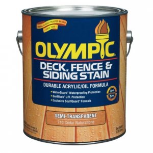 Olympic Exterior Wood Stain Fence Finish - 5 Gallons, Semi-Transparent Colors