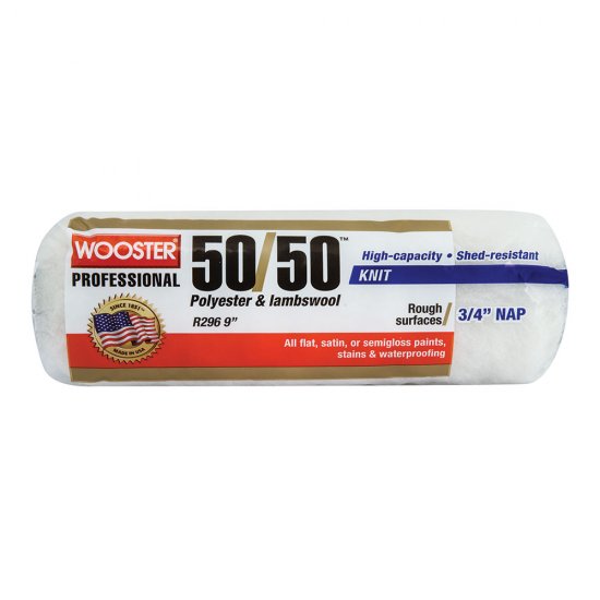 Wooster 50/50™ 9" Roller Cover 3/4" Nap - Case of 10 - Click Image to Close