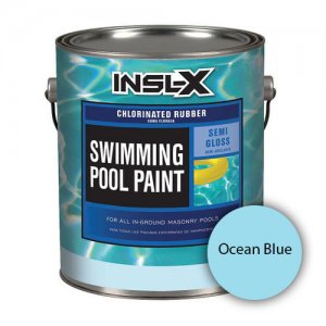 INSL-X by Benjamin Moore, Semi Gloss Chlorinated Rubber Pool Paint, Ocean Blue, 1 Gallon