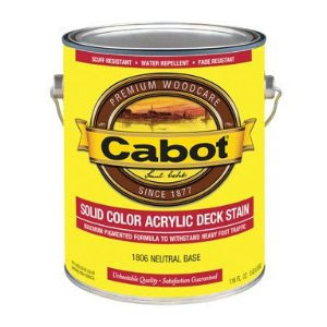 Cabot 1600 Solid Deck Stain - Exterior Wood Finish, 1 Gallon - 9 White Base Color Selections - Click Image to Close