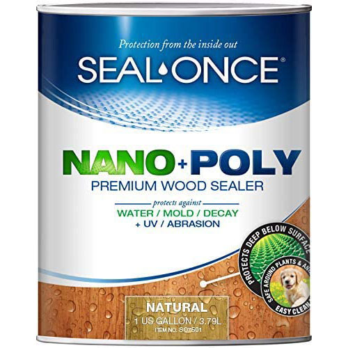 Seal-Once NANO+POLY Premium Wood Sealer, Natural, 7520, 1 Gallon